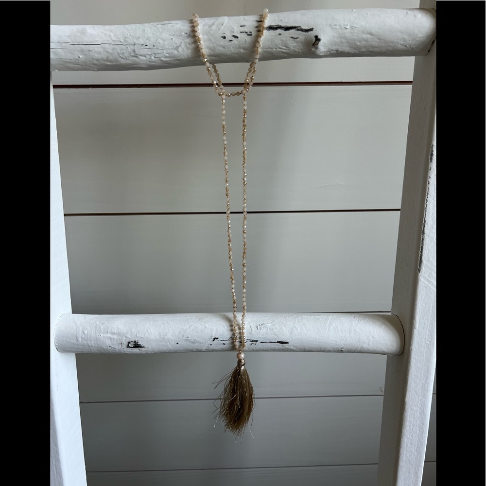 Long tassel necklace